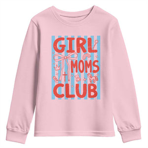 Girl Mom Club Youth Sweatshirt Pregnancy Announcement First Time Mother's Day TS14 Light Pink Print Your Wear