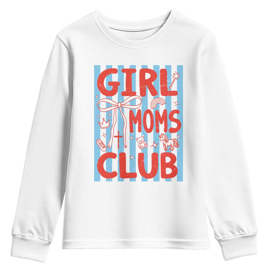 Girl Mom Club Youth Sweatshirt Pregnancy Announcement First Time Mother's Day TS14 White Print Your Wear