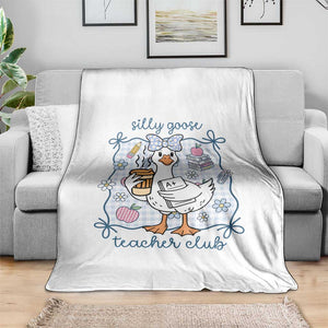 Silly Goose Teacher Club Throw Blanket Funny Back to School First Day TS14 Print Your Wear