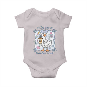 Silly Goose Teacher Club Baby Onesie Funny Back to School First Day TS14 Ice Gray Print Your Wear