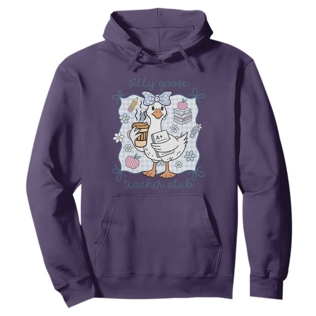 Silly Goose Teacher Club Hoodie Funny Back to School First Day TS14 Purple Print Your Wear