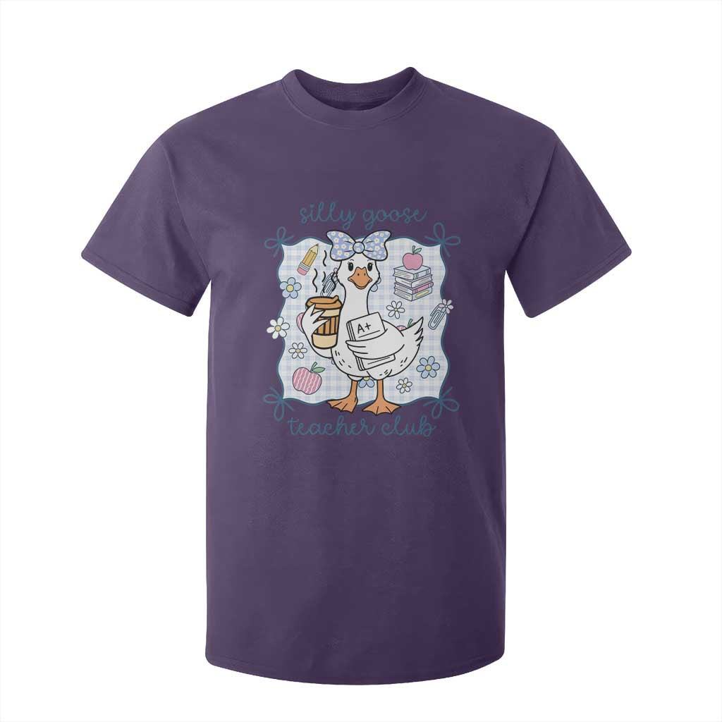 Silly Goose Teacher Club T Shirt For Kid Funny Back to School First Day TS14 Purple Print Your Wear