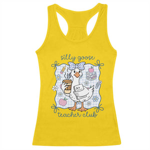 Silly Goose Teacher Club Racerback Tank Top Funny Back to School First Day TS14 Daisy Print Your Wear