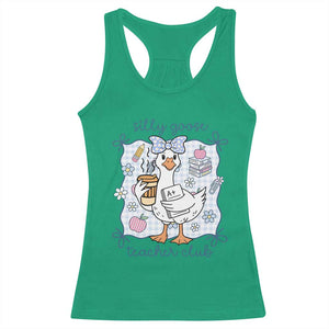 Silly Goose Teacher Club Racerback Tank Top Funny Back to School First Day TS14 Irish Green Print Your Wear
