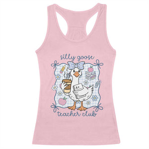 Silly Goose Teacher Club Racerback Tank Top Funny Back to School First Day TS14 Light Pink Print Your Wear