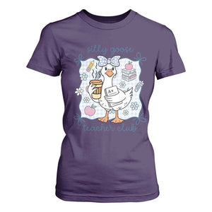 Silly Goose Teacher Club T Shirt For Women Funny Back to School First Day TS14 Purple Print Your Wear