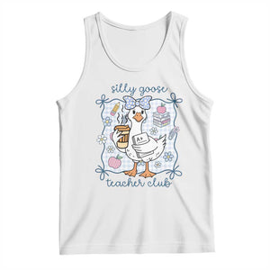 Silly Goose Teacher Club Tank Top Funny Back to School First Day TS14 White Print Your Wear
