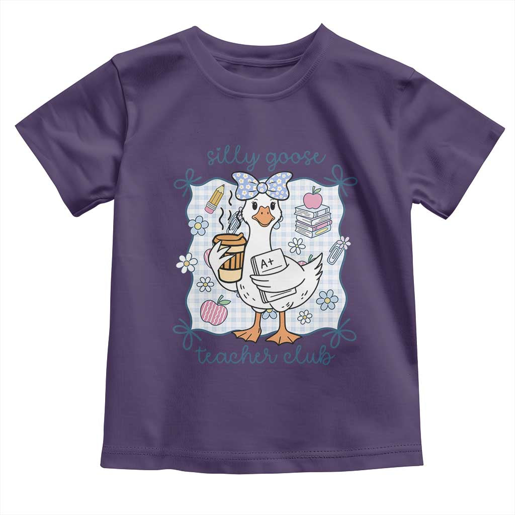 Silly Goose Teacher Club Toddler T Shirt Funny Back to School First Day TS14 Purple Print Your Wear
