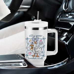Silly Goose Teacher Club Tumbler With Handle Funny Back to School First Day TS14 Print Your Wear