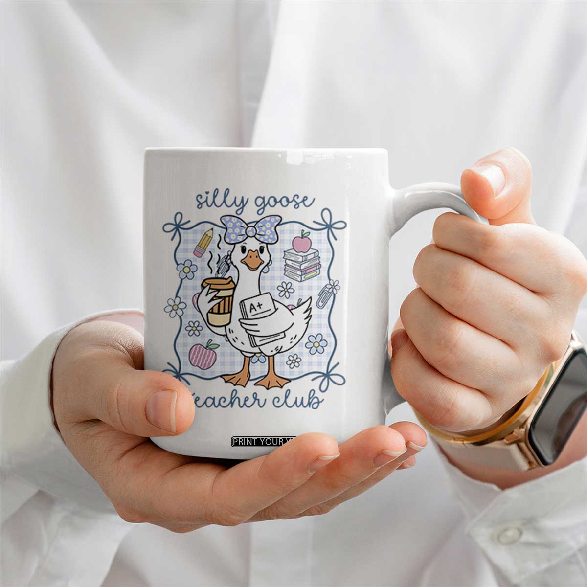 Silly Goose Teacher Club Coffee Mug Funny Back to School First Day TS14 Print Your Wear
