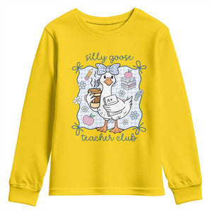 Silly Goose Teacher Club Youth Sweatshirt Funny Back to School First Day TS14 Daisy Print Your Wear