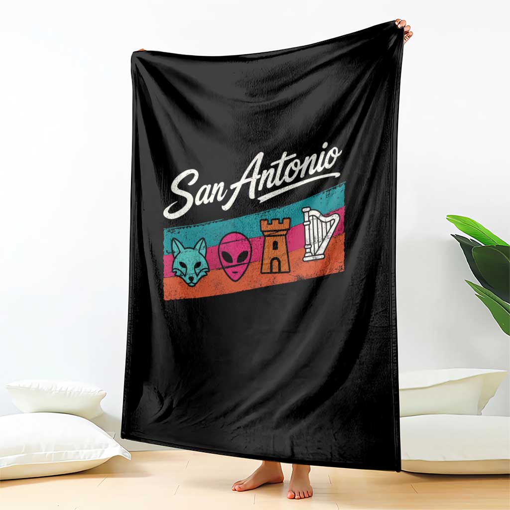 Funny Fox Alien Castle Harper Meme Throw Blanket San Antonio Texas Pride Sports Fan