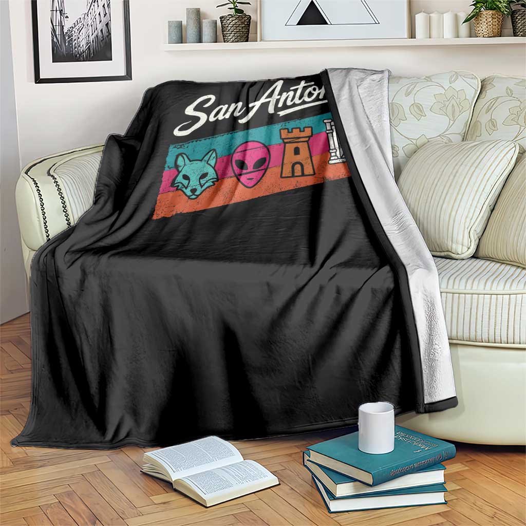 Funny Fox Alien Castle Harper Meme Throw Blanket San Antonio Texas Pride Sports Fan