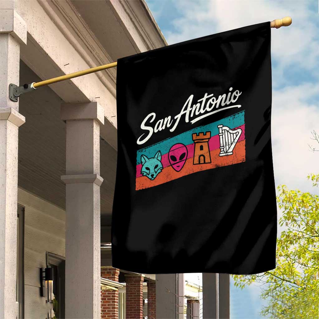 Funny Fox Alien Castle Harper Meme Garden Flag San Antonio Texas Pride Sports Fan