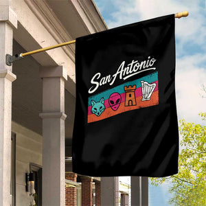 Funny Fox Alien Castle Harper Meme Garden Flag San Antonio Texas Pride Sports Fan