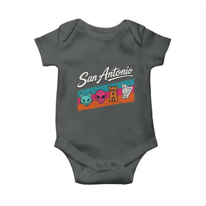 Funny Fox Alien Castle Harper Meme Baby Onesie San Antonio Texas Pride Sports Fan