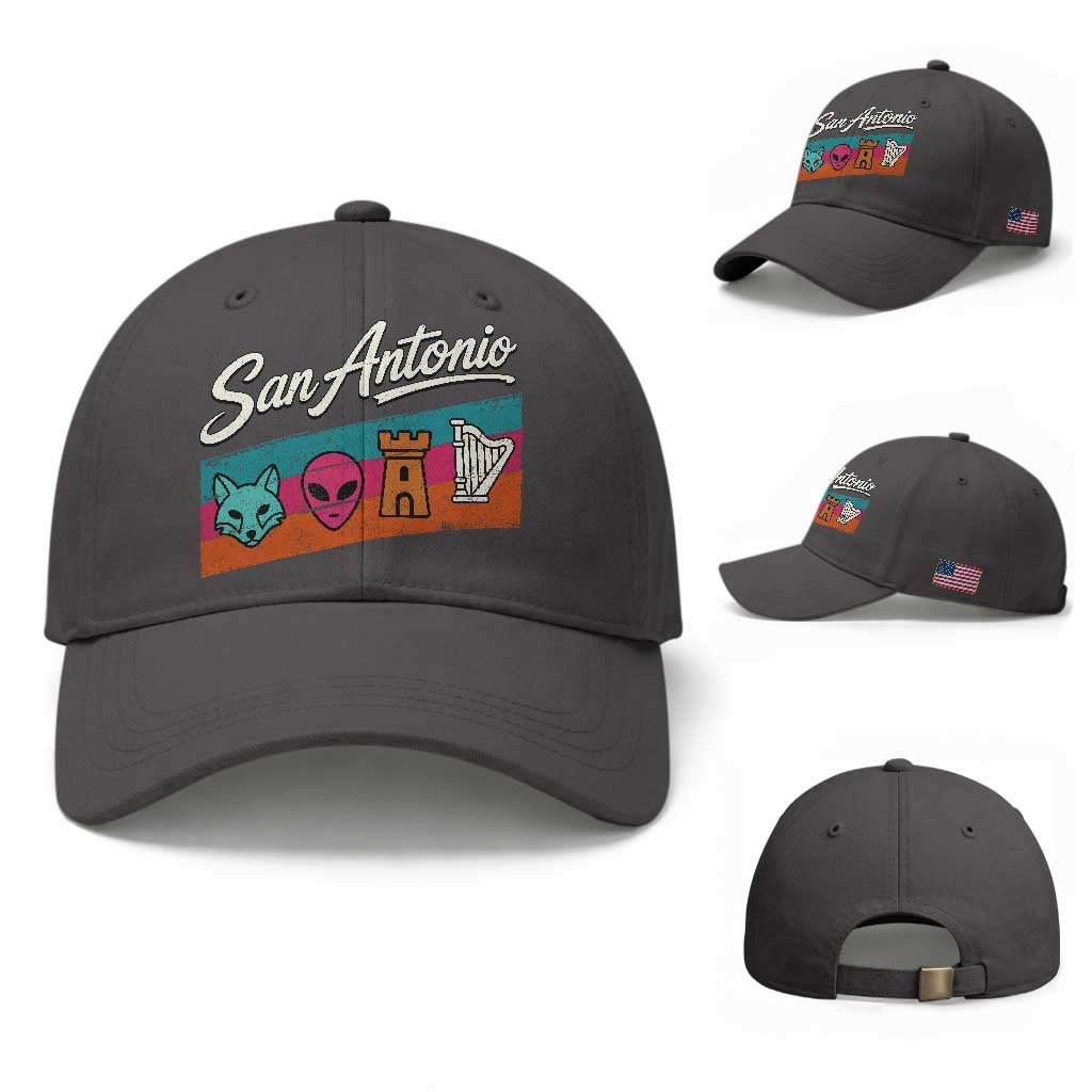 Funny Fox Alien Castle Harper Meme Baseball Cap San Antonio Texas Pride Sports Fan