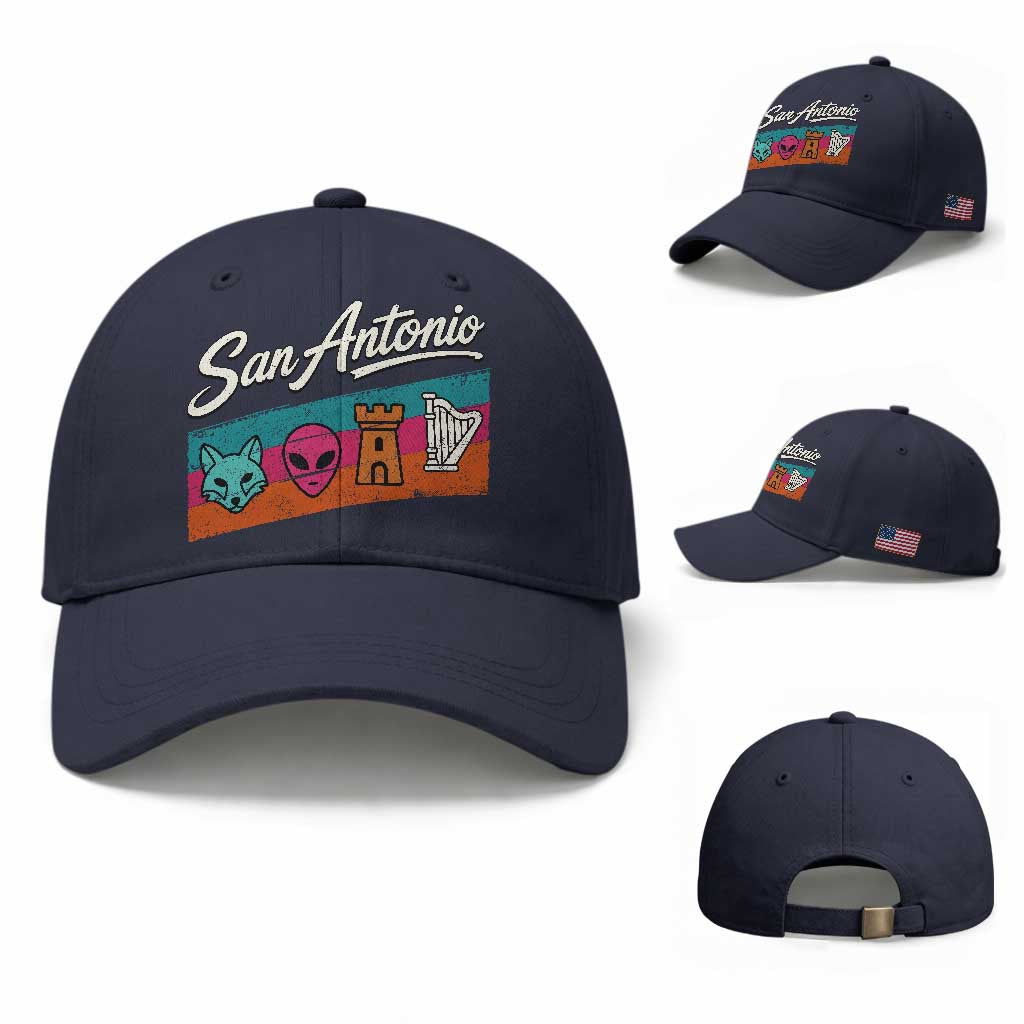 Funny Fox Alien Castle Harper Meme Baseball Cap San Antonio Texas Pride Sports Fan