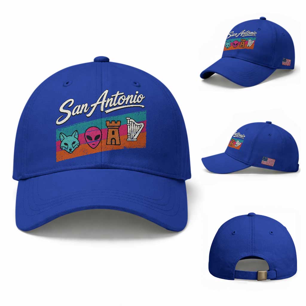 Funny Fox Alien Castle Harper Meme Baseball Cap San Antonio Texas Pride Sports Fan