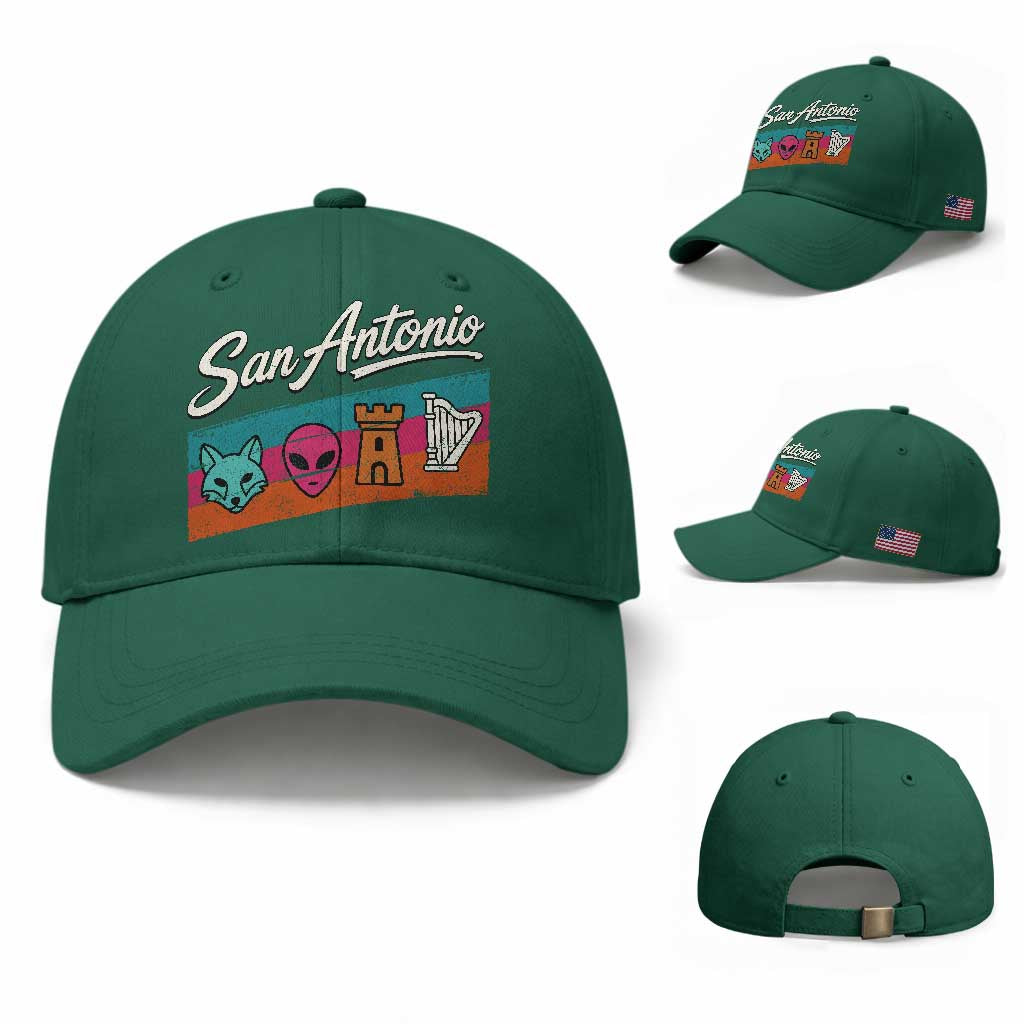 Funny Fox Alien Castle Harper Meme Baseball Cap San Antonio Texas Pride Sports Fan