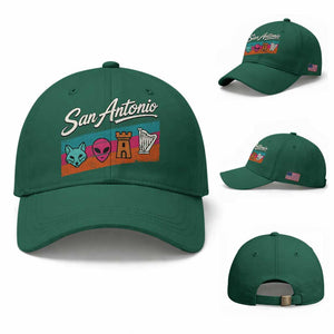 Funny Fox Alien Castle Harper Meme Baseball Cap San Antonio Texas Pride Sports Fan