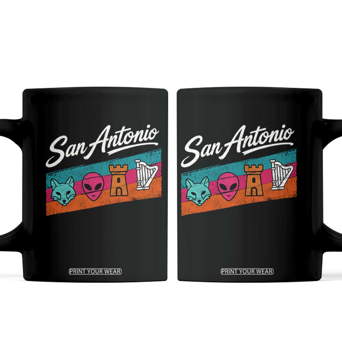 Funny Fox Alien Castle Harper Meme Coffee Mug San Antonio Texas Pride Sports Fan