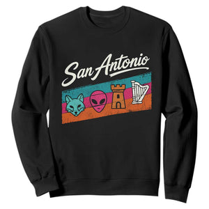 Funny Fox Alien Castle Harper Meme Sweatshirt San Antonio Texas Pride Sports Fan