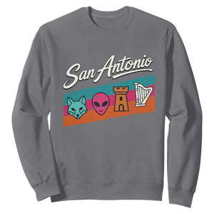 Funny Fox Alien Castle Harper Meme Sweatshirt San Antonio Texas Pride Sports Fan