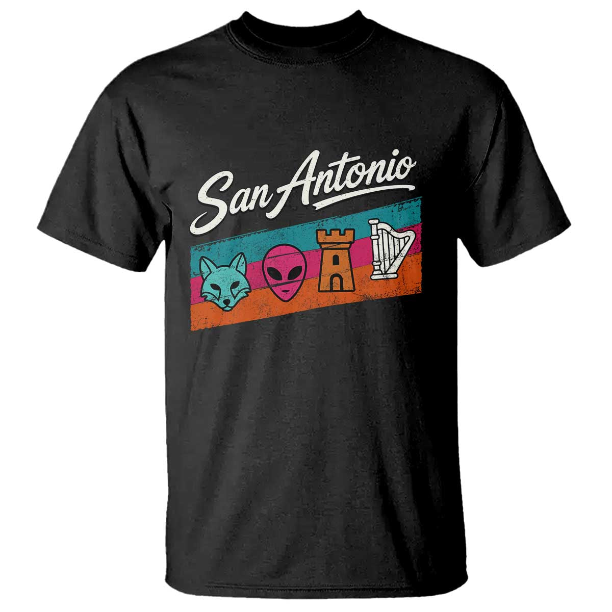 Funny Fox Alien Castle Harper Meme T Shirt San Antonio Texas Pride Sports Fan TS14 Black Print Your Wear