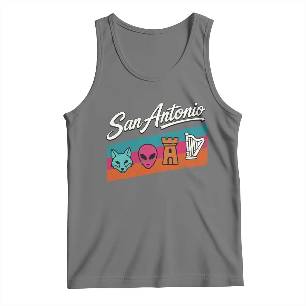 Funny Fox Alien Castle Harper Meme Tank Top San Antonio Texas Pride Sports Fan