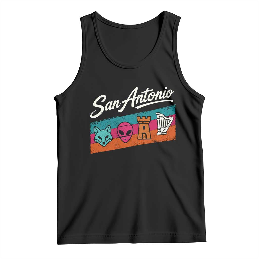 Funny Fox Alien Castle Harper Meme Tank Top San Antonio Texas Pride Sports Fan