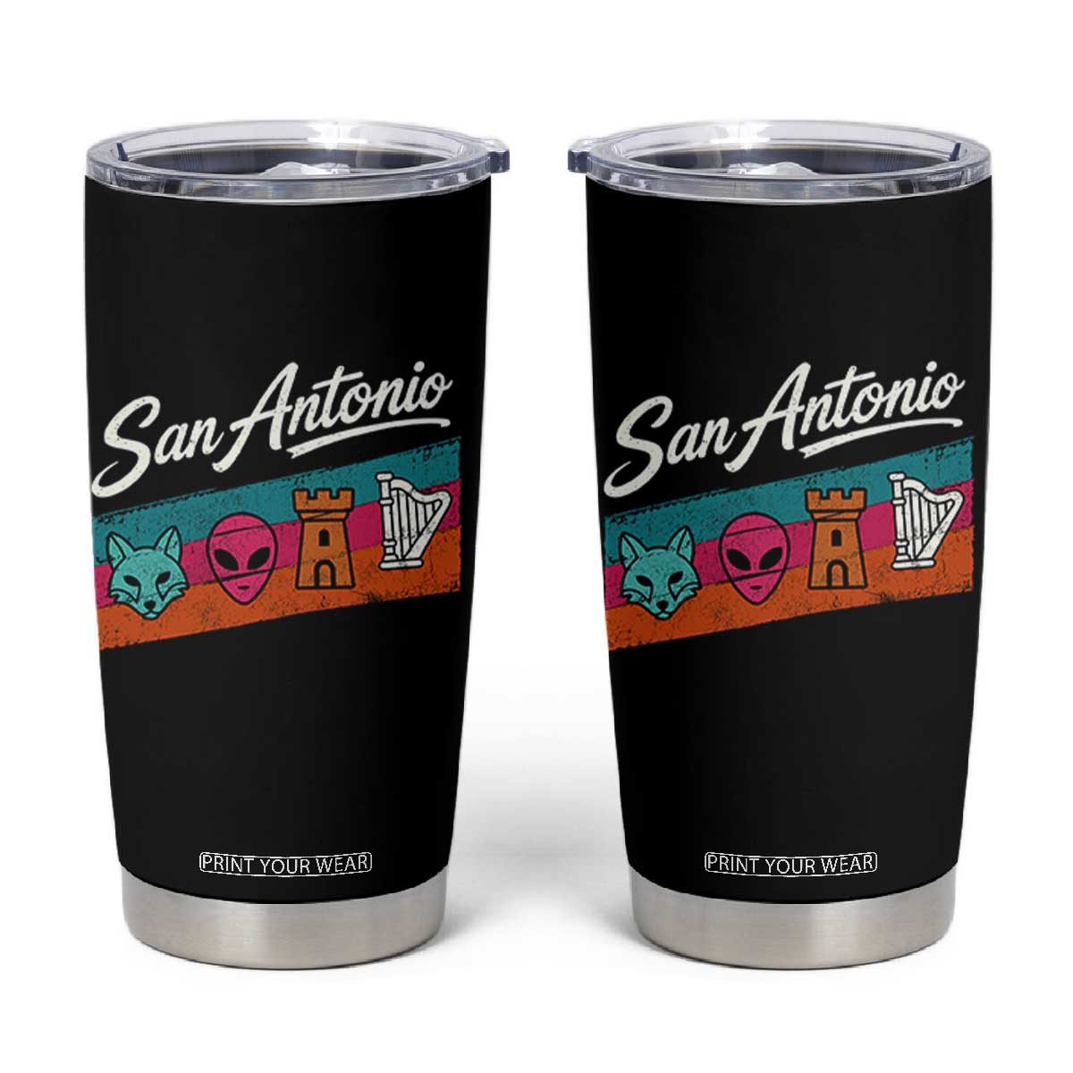 Funny Fox Alien Castle Harper Meme Tumbler Cup San Antonio Texas Pride Sports Fan TS14 Black Print Your Wear
