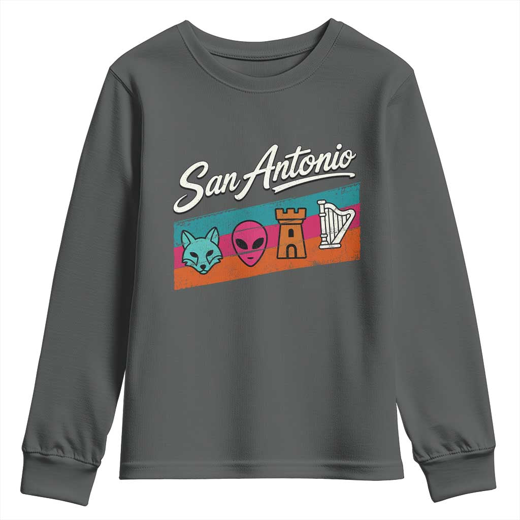 Funny Fox Alien Castle Harper Meme Youth Sweatshirt San Antonio Texas Pride Sports Fan