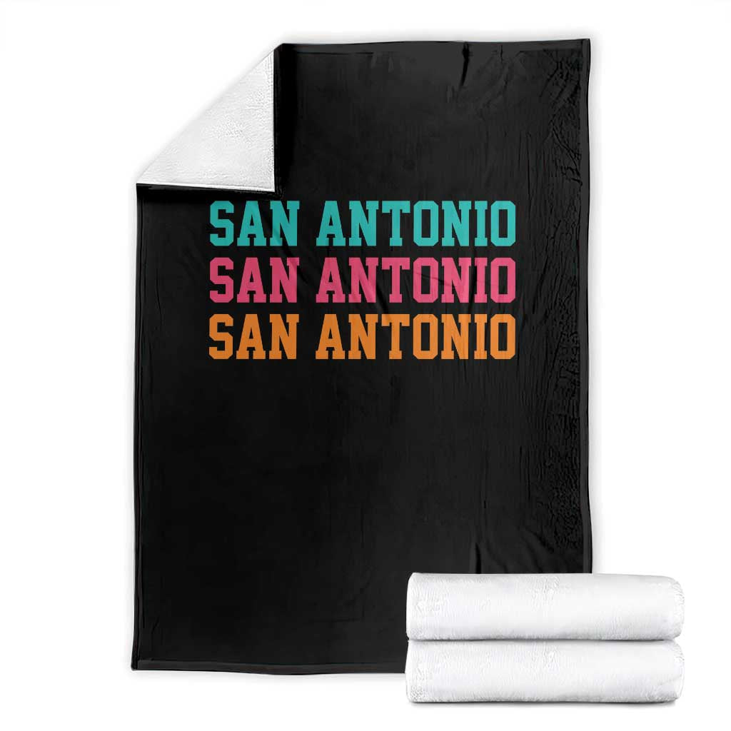 San Antonio Texas Pride Sports Fan Style Throw Blanket TX Game Day San Antonio Texas Pride Sports Fan