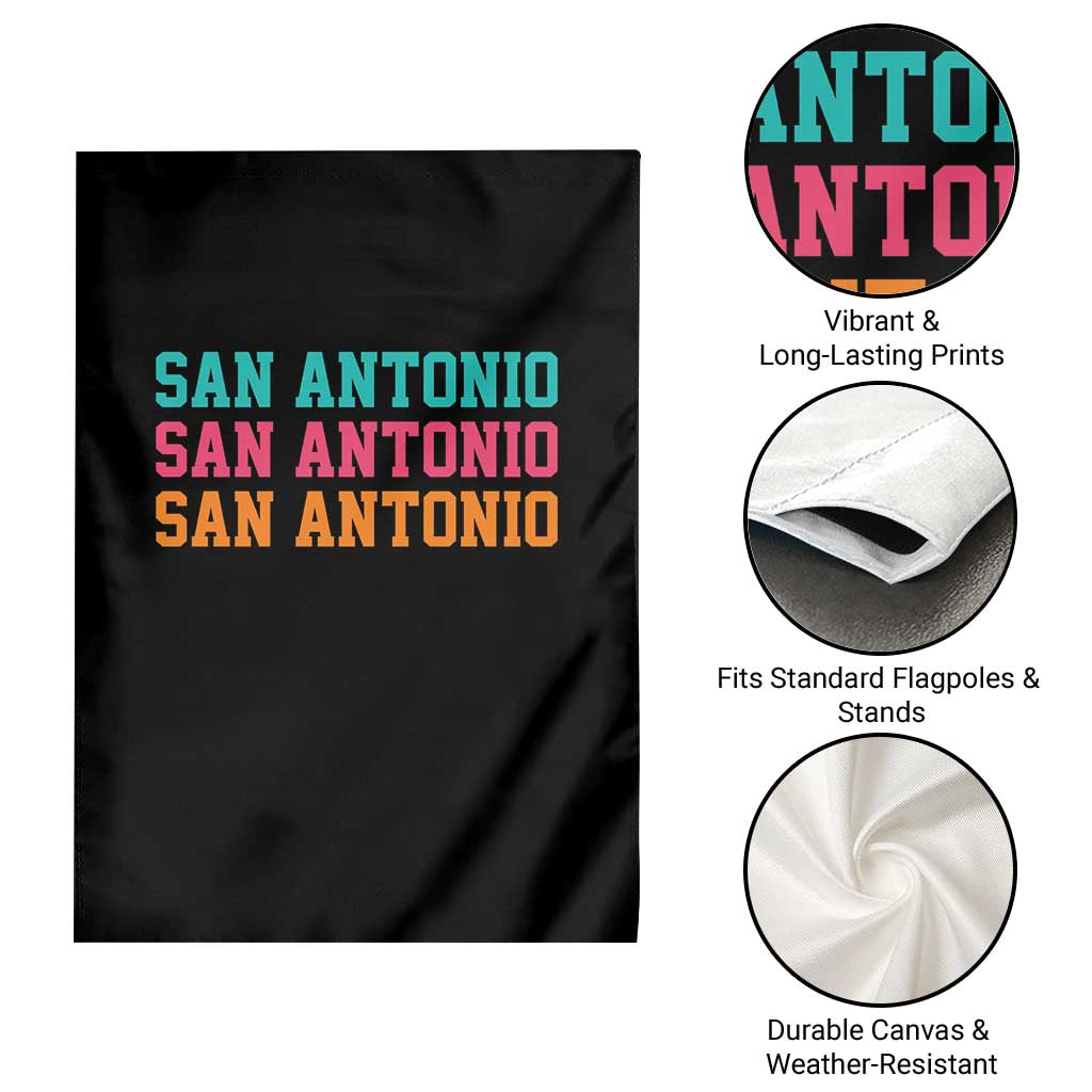 San Antonio Texas Pride Sports Fan Style Garden Flag TX Game Day San Antonio Texas Pride Sports Fan