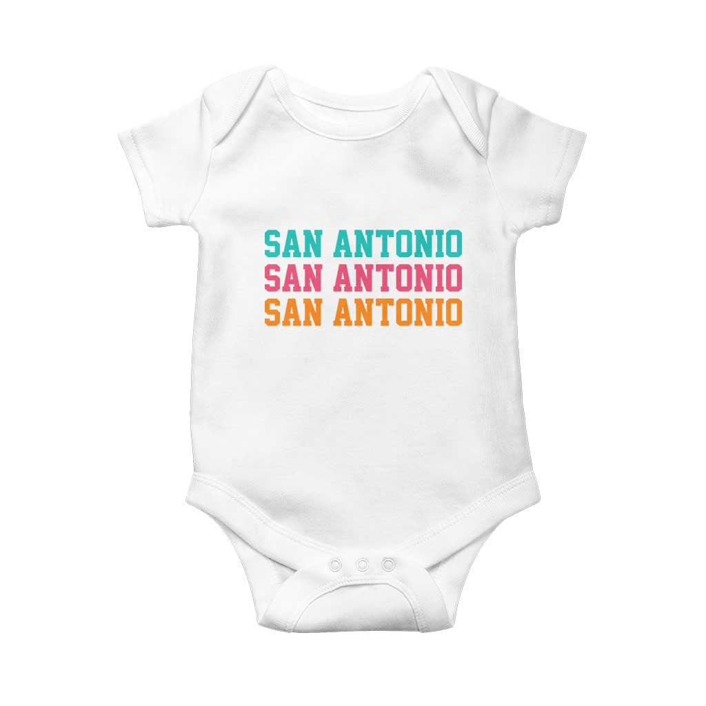 San Antonio Texas Pride Sports Fan Style Baby Onesie TX Game Day San Antonio Texas Pride Sports Fan