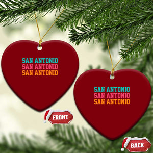 San Antonio Texas Pride Sports Fan Style Ceramic Ornament TX Game Day San Antonio Texas Pride Sports Fan