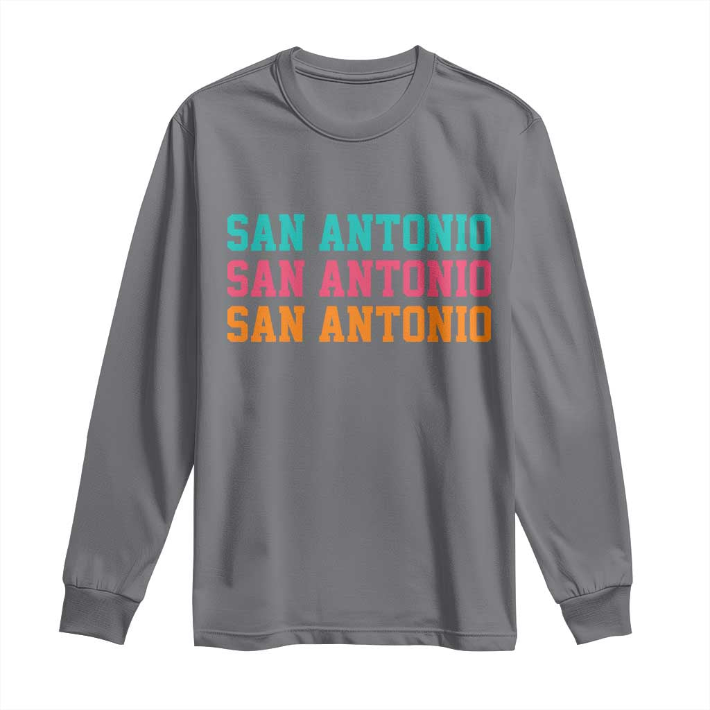 San Antonio Texas Pride Sports Fan Style Long Sleeve Shirt TX Game Day San Antonio Texas Pride Sports Fan