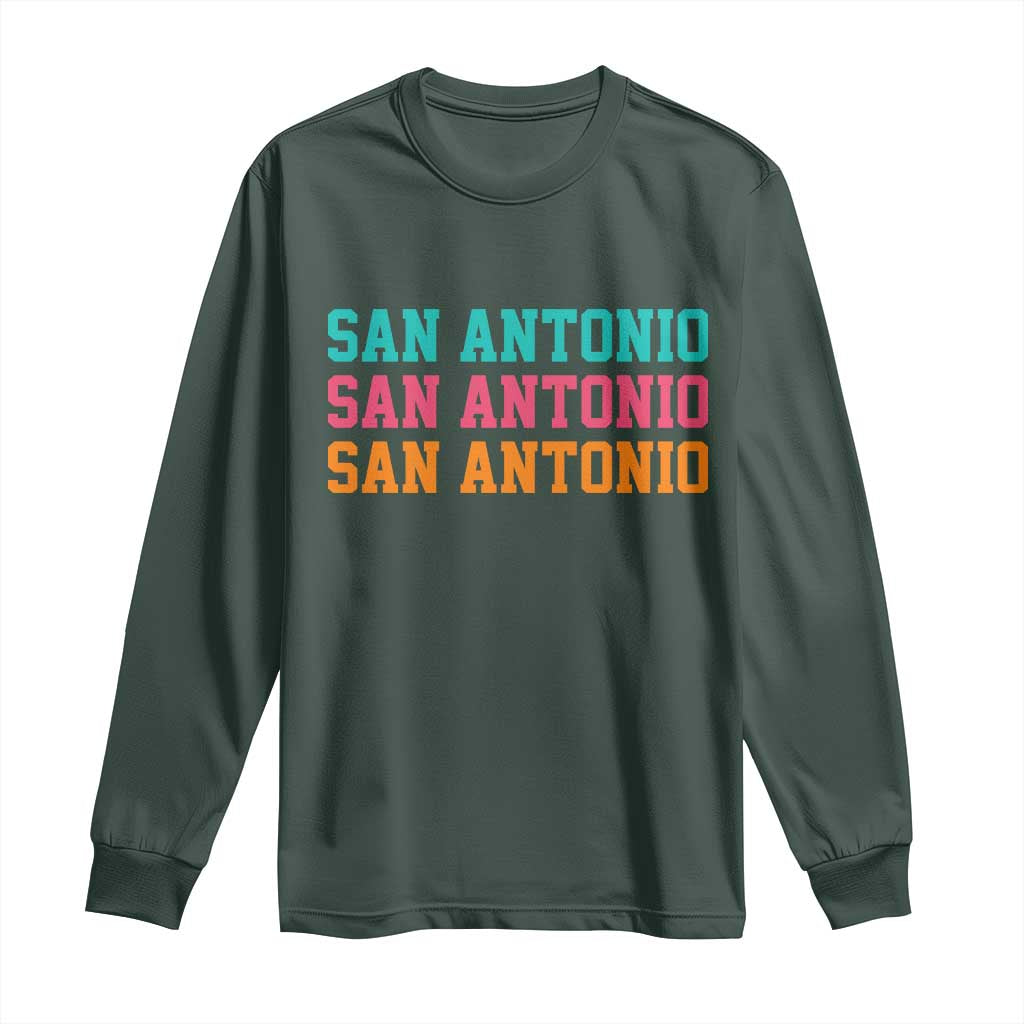 San Antonio Texas Pride Sports Fan Style Long Sleeve Shirt TX Game Day San Antonio Texas Pride Sports Fan