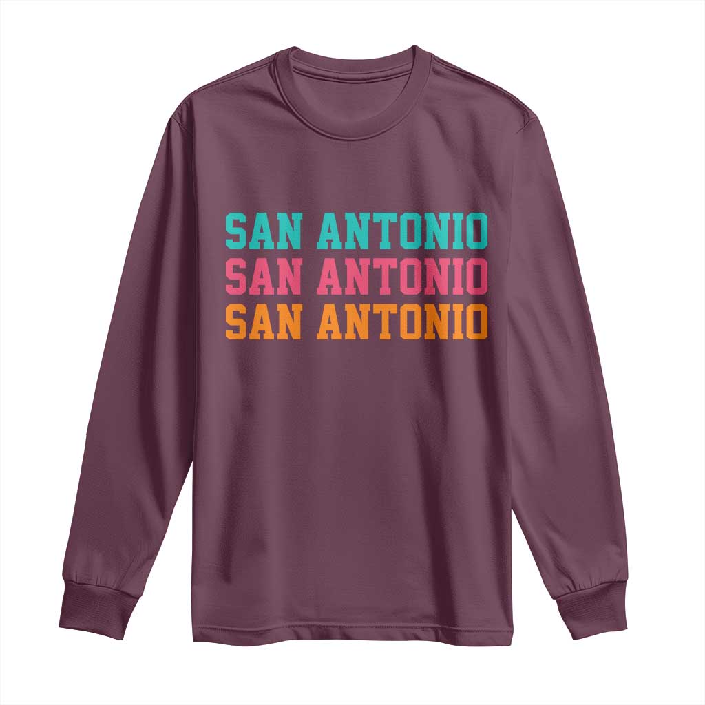 San Antonio Texas Pride Sports Fan Style Long Sleeve Shirt TX Game Day San Antonio Texas Pride Sports Fan