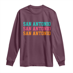 San Antonio Texas Pride Sports Fan Style Long Sleeve Shirt TX Game Day San Antonio Texas Pride Sports Fan