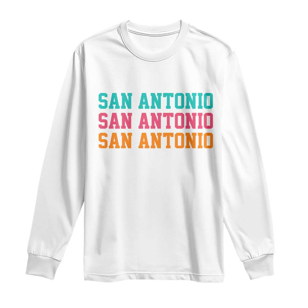 San Antonio Texas Pride Sports Fan Style Long Sleeve Shirt TX Game Day San Antonio Texas Pride Sports Fan