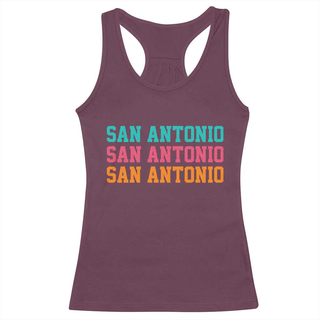San Antonio Texas Pride Sports Fan Style Racerback Tank Top TX Game Day San Antonio Texas Pride Sports Fan