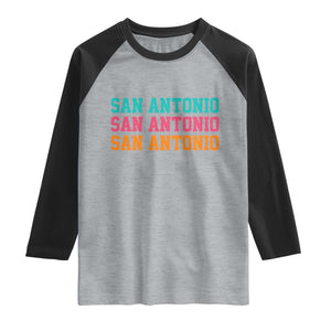 San Antonio Texas Pride Sports Fan Style Raglan Shirt TX Game Day San Antonio Texas Pride Sports Fan