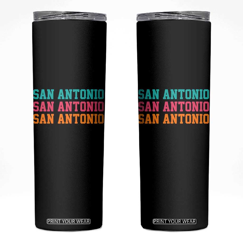 San Antonio Texas Pride Sports Fan Style Skinny Tumbler TX Game Day San Antonio Texas Pride Sports Fan TS14 Black Print Your Wear