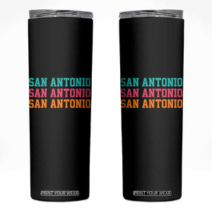 San Antonio Texas Pride Sports Fan Style Skinny Tumbler TX Game Day San Antonio Texas Pride Sports Fan TS14 Black Print Your Wear