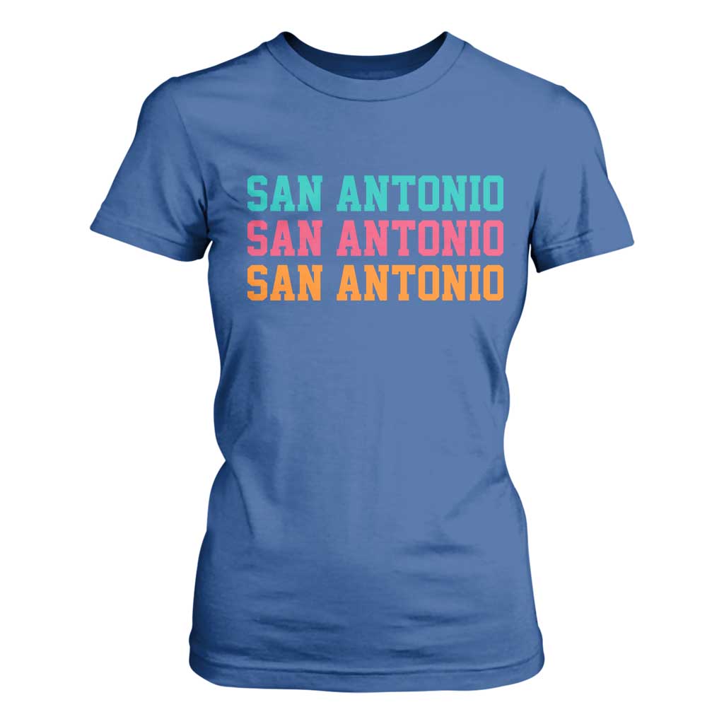 San Antonio Texas Pride Sports Fan Style T Shirt For Women TX Game Day San Antonio Texas Pride Sports Fan TS14 Royal Blue Print Your Wear