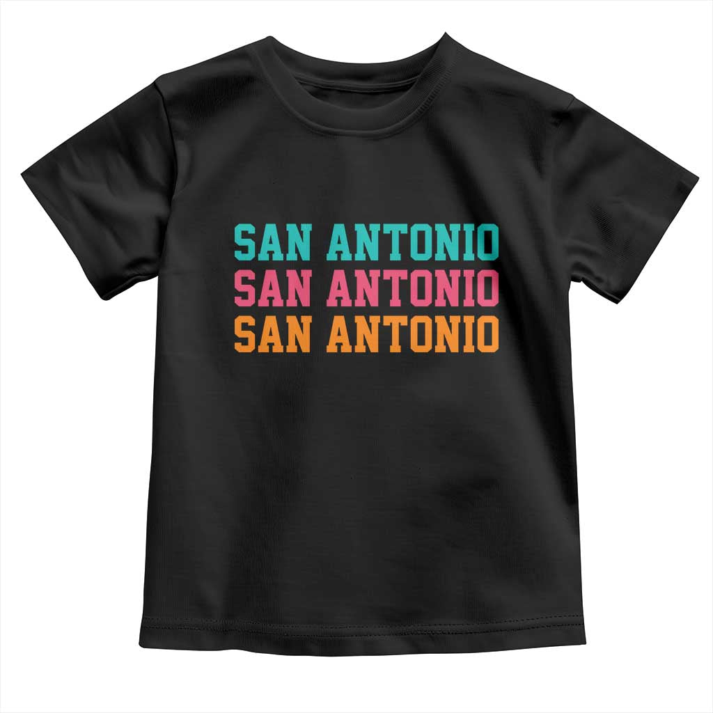 San Antonio Texas Pride Sports Fan Style Toddler T Shirt TX Game Day San Antonio Texas Pride Sports Fan TS14 Black Print Your Wear