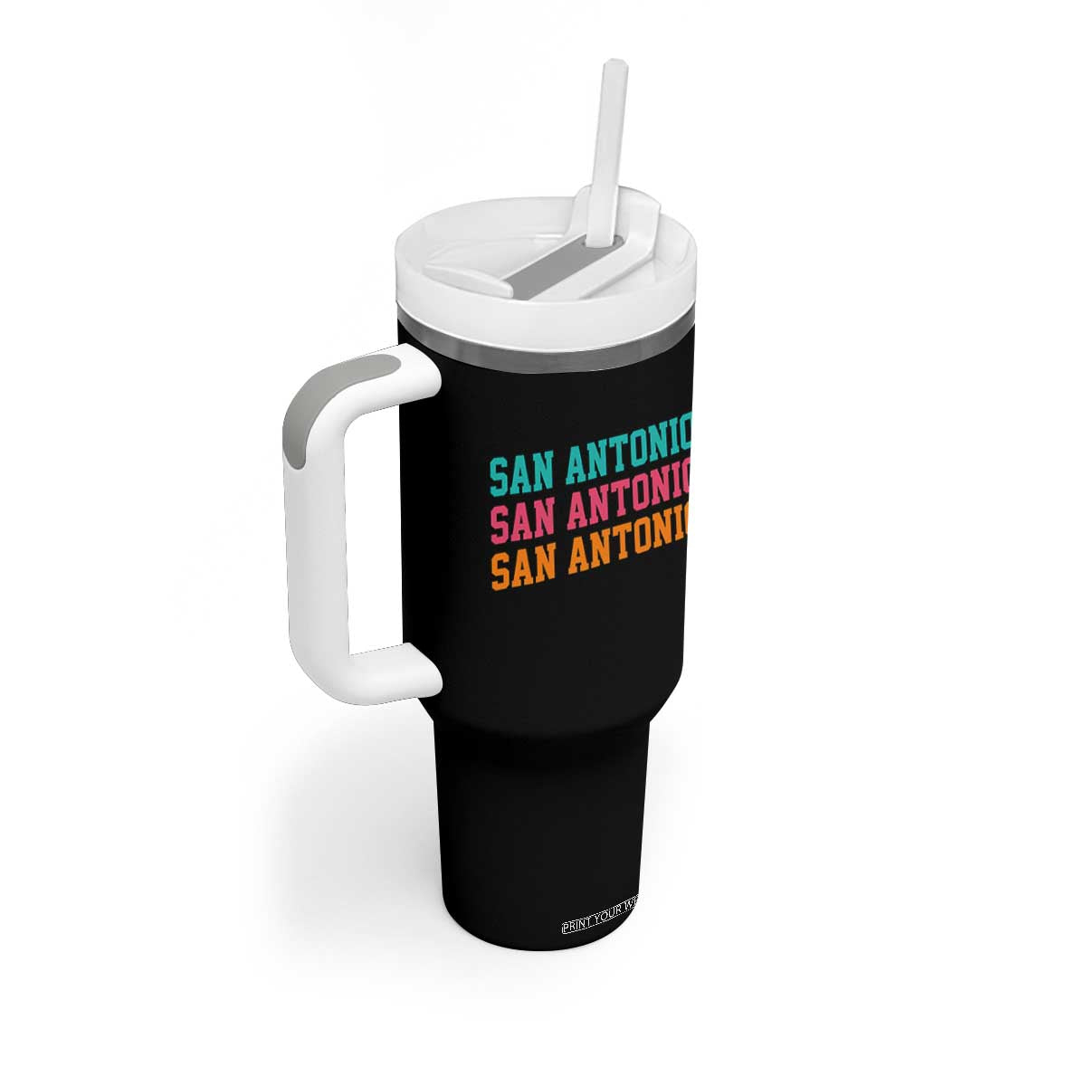 San Antonio Texas Pride Sports Fan Style Tumbler With Handle TX Game Day San Antonio Texas Pride Sports Fan
