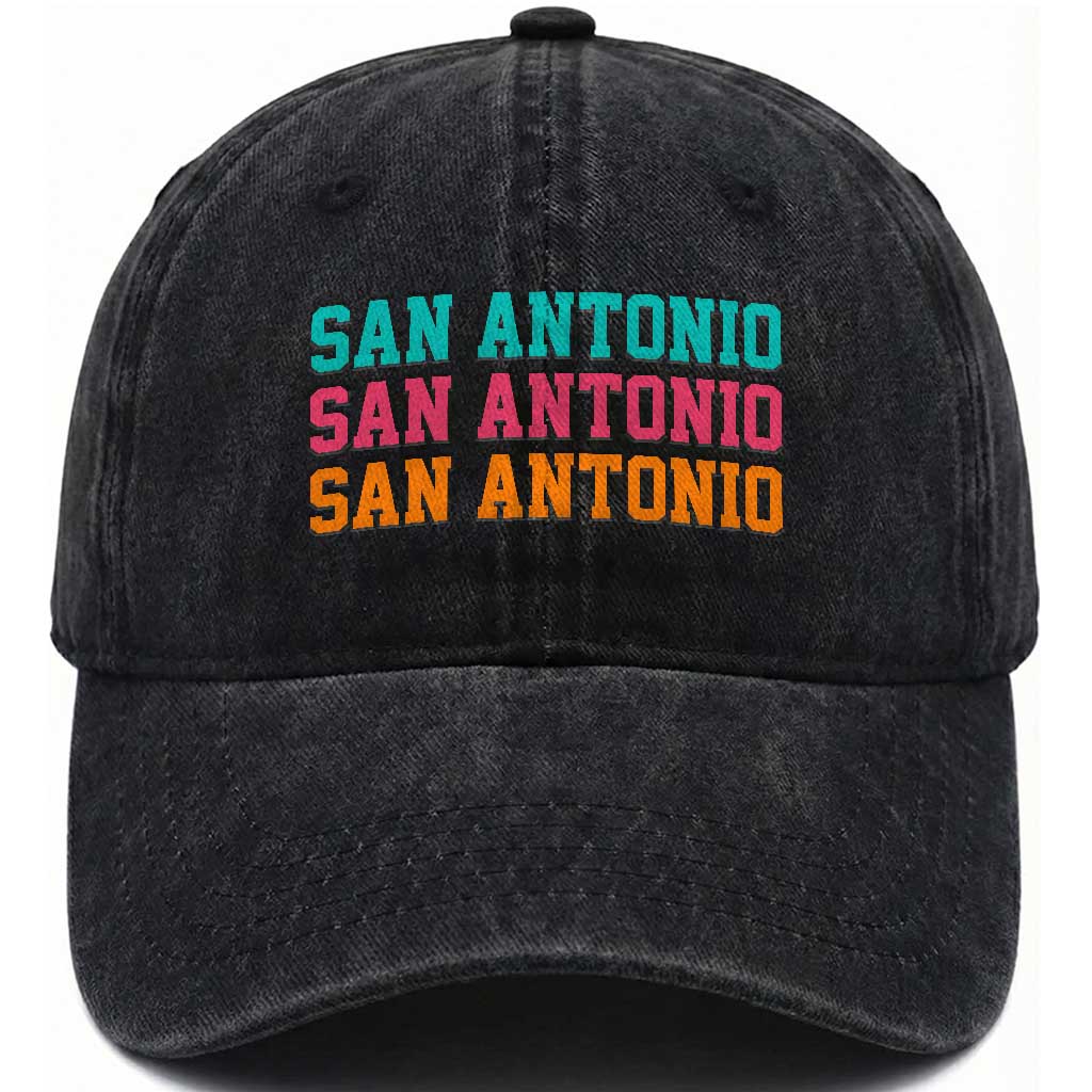 San Antonio Texas Pride Sports Fan Style Washed Cotton Baseball Cap TX Game Day San Antonio Texas Pride Sports Fan